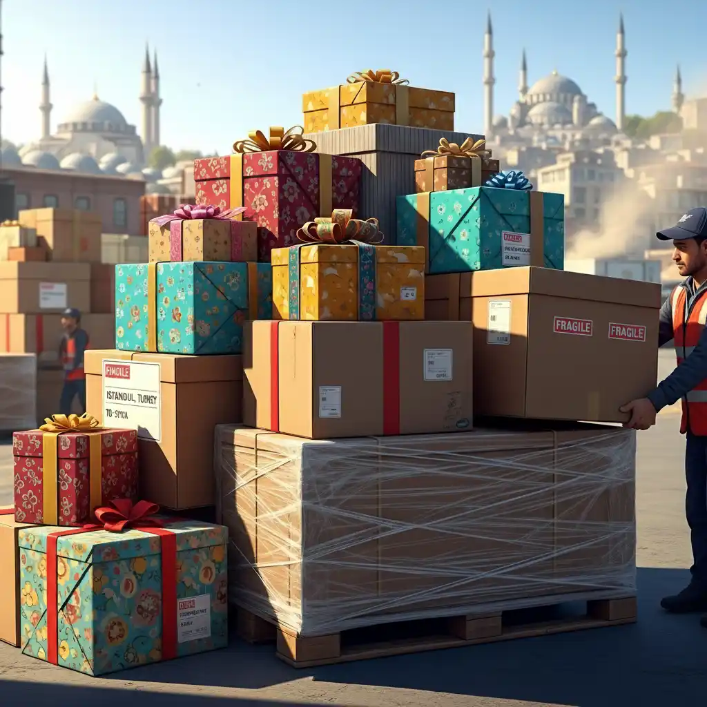 شحن الطرود والهدايا إلى سوريا